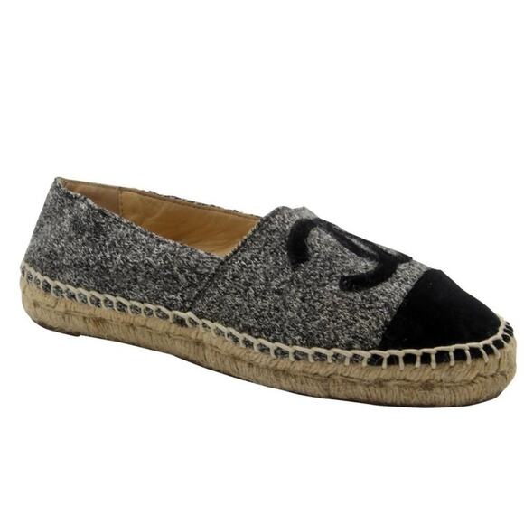 Chanel Woven Espadrille 36 Monogram Cc Cap Toe Flats CC-0505N-0158 - Picture 6 of 10